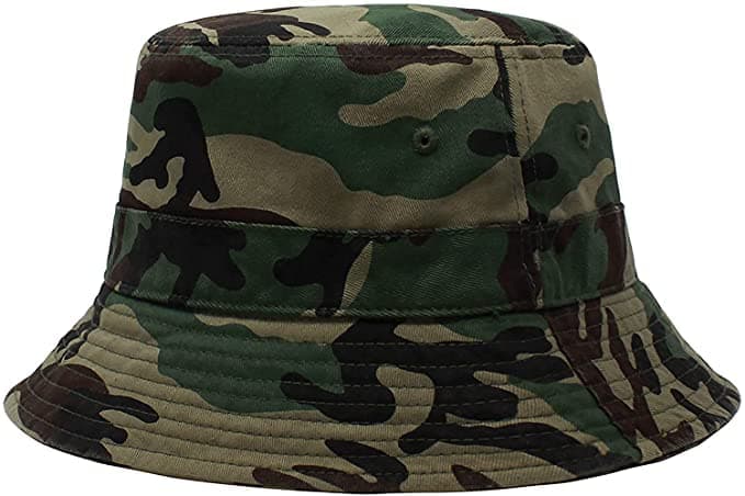 F Y Lane Cotton Bucket Hat, Latest Round Cap Small Brim Cotton Cap for Unisex Summer (Army) Pack of 1