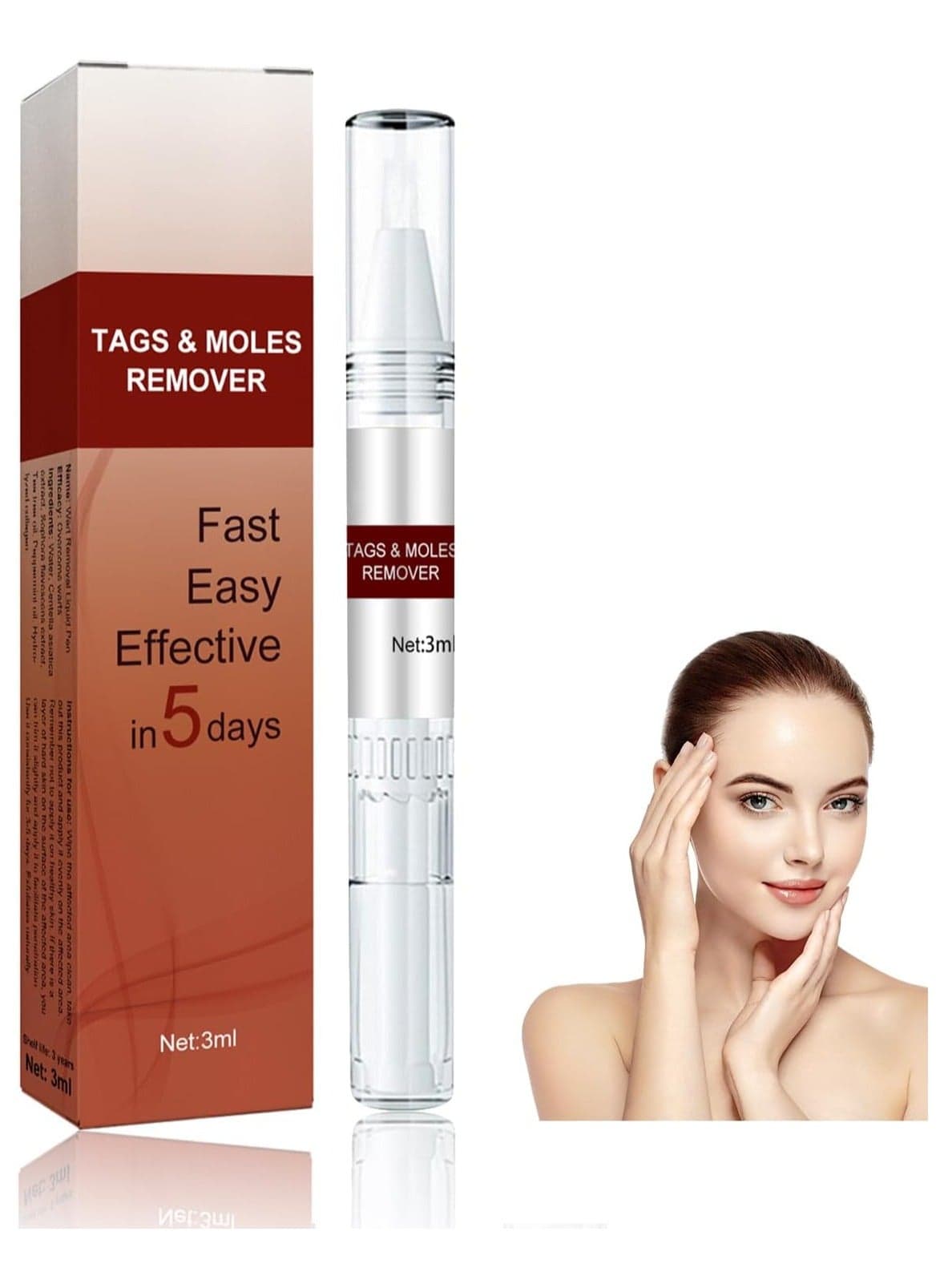 Wipeoff Tags & Moles Remove,Wipeoff Tags & Moles Remover Fast Easy Effective in 5 Days,Natural Non-Irritating Liquid Moles Pen, Easy Removal of Skin Tags & Moles for Face, for All Body Parts
