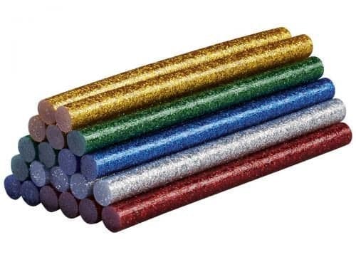 11MM (Diameter) HOT MELT Glitter Coloured Sparkle Glue Sticks (Assorted) for Glue Gun (20 Glitter Glue Sticks)