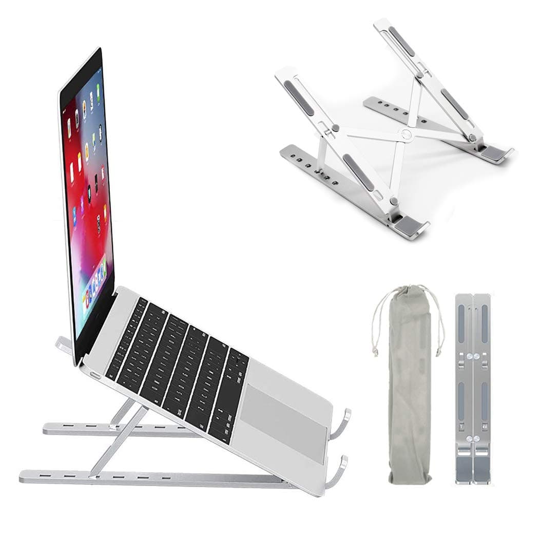 upxon Laptop Stand Adjustable Aluminum Laptop Tablet Stand Foldable Laptop Riser Portable Laptop Holder Compatible with 7156 inches Laptop Tablet Notebook