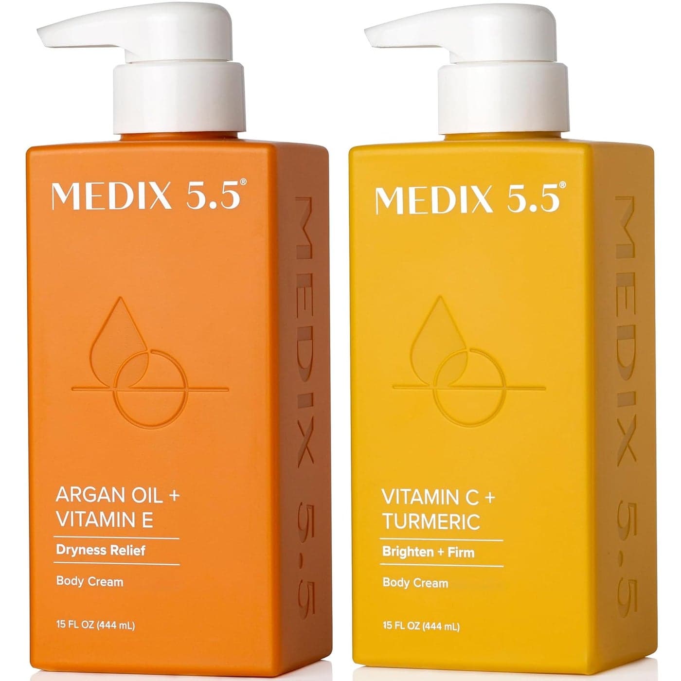 Medix 55 Vitamin C Cream Anti Aging Argan Oil Cream Skin Care Bundle Moisturizer Body Cream Face Lotion Brightening Body Lotion For Women Uneven Skin Tone Wrinkles Sun Damaged Skin 2PC