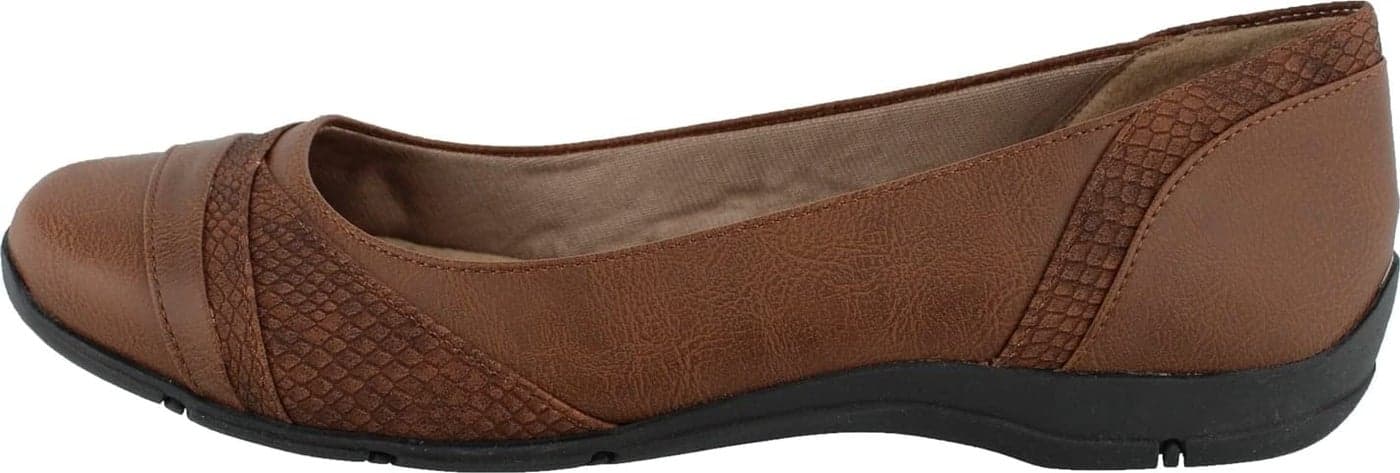 LifeStride Womens Dig Flat Tan Kylie 7 M US