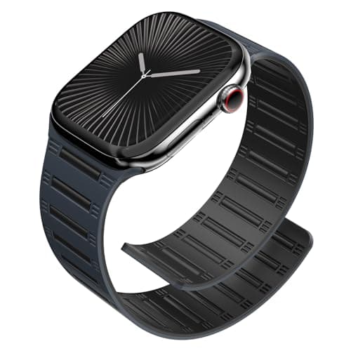 EVIE BAND Magnetic Band Compatible with Apple Watch Bands for Men Women 44mm 46mm 42mm 45mm 40mm 41mm 49mm 38mm, Silicone Loop Sport Strong Strap for iWatch Series 11 Ultra 3 Ultra 2 Se 10 9 8 7 6 5