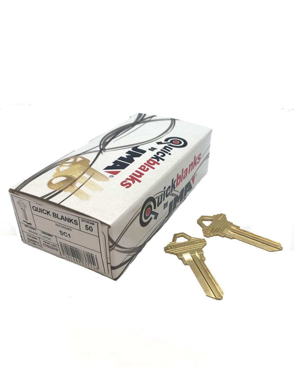 SC1 Brass Key Blanks Box 50 by JMA 1pack