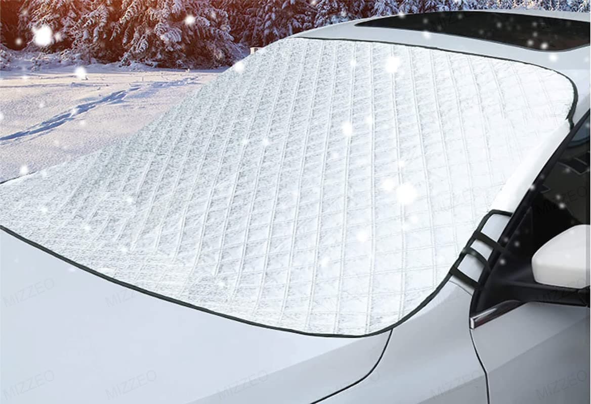 MIZZEO Foldable Car Windshield Sun Shade - Blocks UV Rays Sun Visor Protector (142x92) cm Compatible with Hyundai Creta (Type-I) 2015-2020