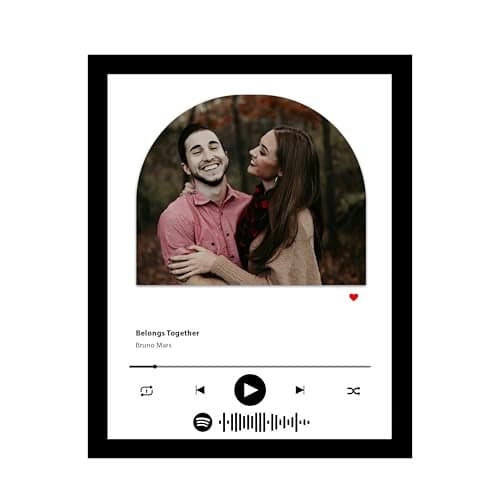 SNAP ART Spotify Photo Frame Customised Gift For Wall & Table | Customize photo frames with photo | Personalized Collage With Scannable Song Code, Gifts for Birthday, Love, Friends & Family