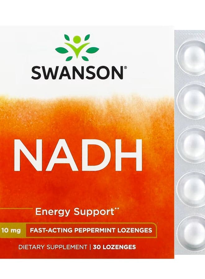 NADH Peppermint 10 mg 30 Lozenges