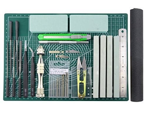 BXQINLENX Professional 25 PCS Model Tools Kit Modeler Basic Tools Craft Set Hobby Building Tools Kit for Gundam Car Model Building Repairing and Fixing (E)