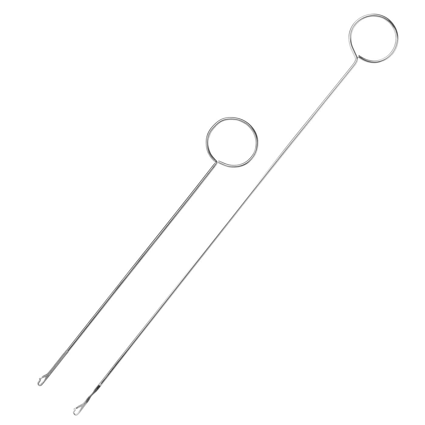 Mr Pen Loop Turner Hook with Latch 2 Sizes Long Short Stainless Steel Loop Turner for Fabric Tube Straps Belts Strips DIY Knitting Accessories Sewing Tools Sewing Accessories and Tools