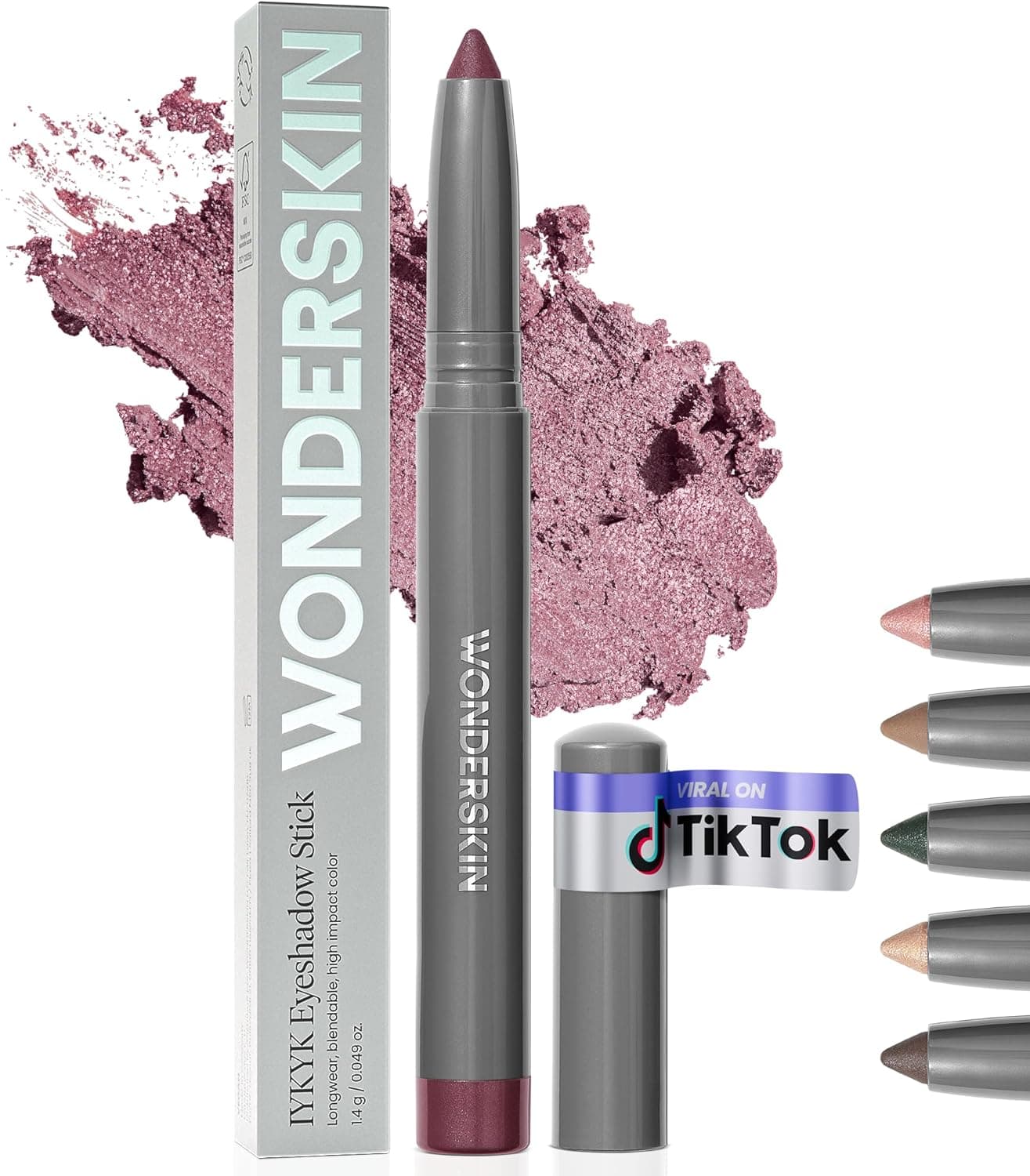 Wonderskin IYKYK Eyeshadow Stick Longwear Eye Shadow Sticks BudgeProof Waterproof Shimmer Eyeshadow Stick with Builtin Sharpener Vixen