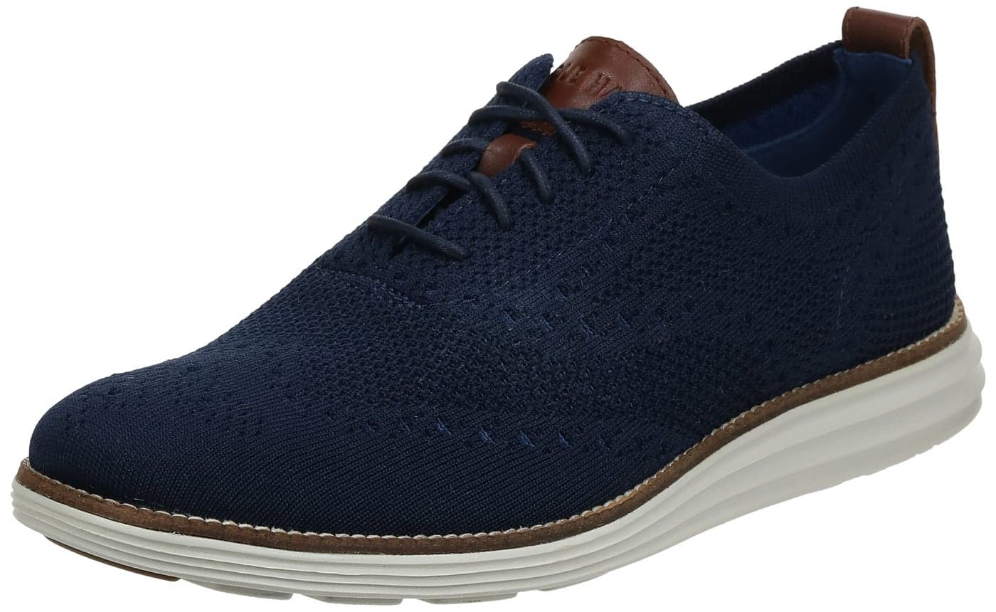 Cole Haan Mens Original Grand Knit Wing TIP II Sneaker NAVYIVORY 8 M US