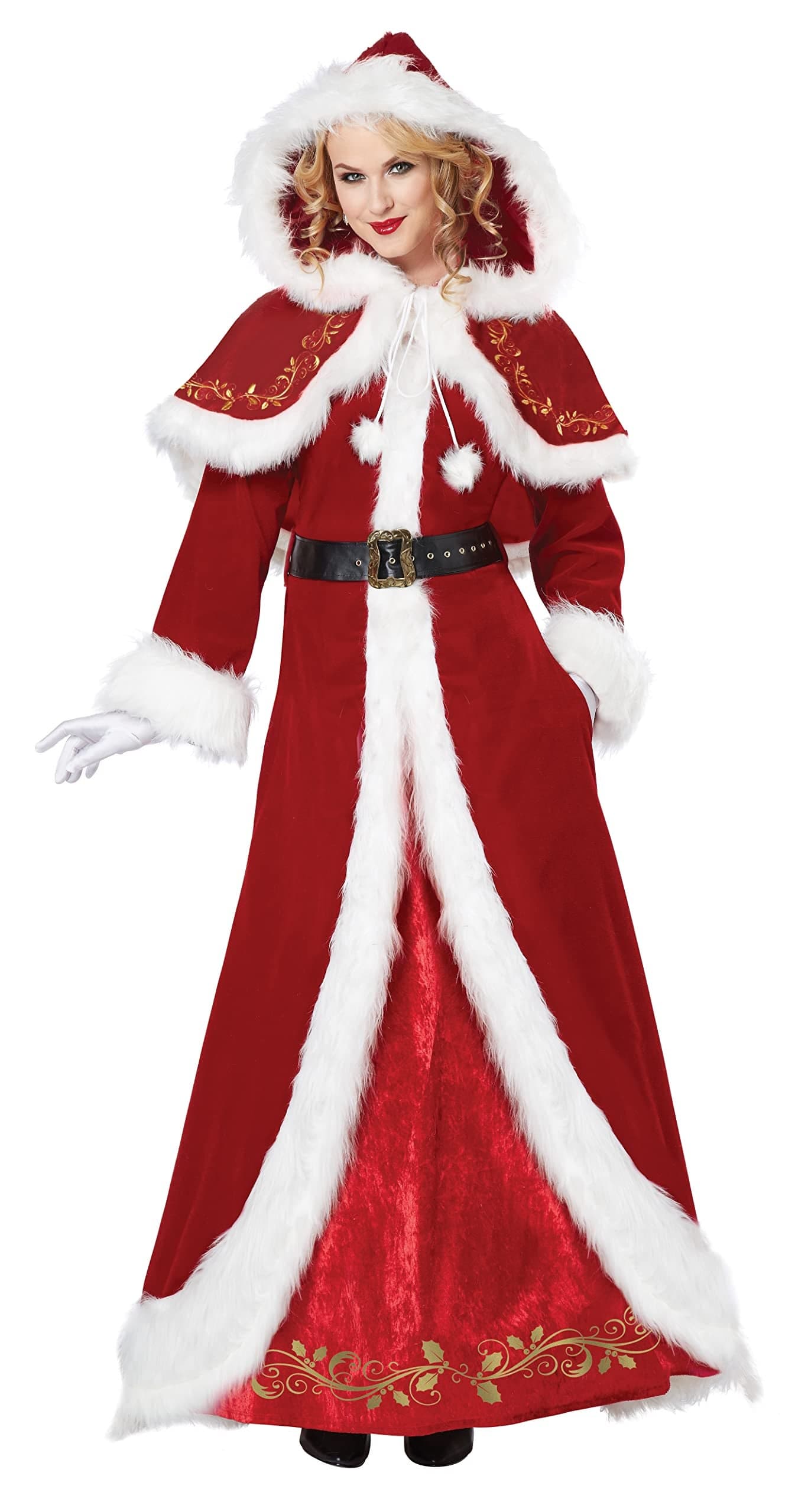 Deluxe Classic Mrs Claus Costume Large