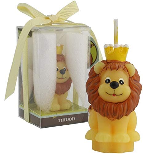 TIHOOD Creative Lion Cartoon Birthday Candle, Smokeless Cake Candle and Party Supplies, Hand-Made Cake Topper Decoration, Great Gift (Lion)