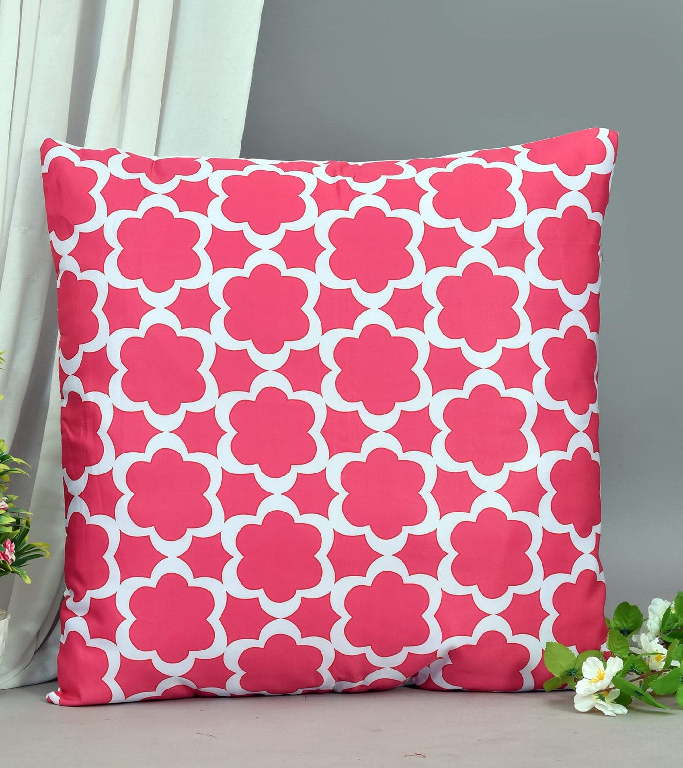 COZY FURNISH Designer Decorative Throw Cushion Covers,Pack of 2,Square Printed Cushion Covers,24X24(Inches),200 GSM Satin Twiel Cushion Covers