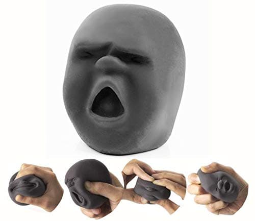 Funny Human Face Emotion BallsFidget Toys Stress Relief Squeeze Ball Stress Toys for Kids and AdultsSensory Toys for Autism Black Depressed