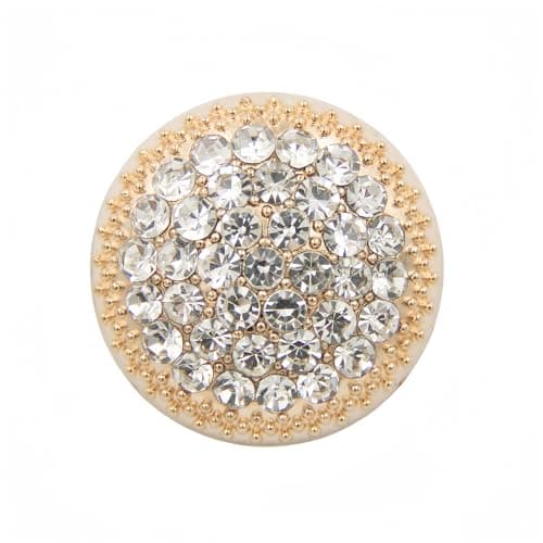 5pcs Round Metal Rhinestone Buttons Luxury Fashion Decor for Clothing DIY Sewing Accessories