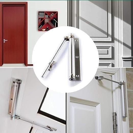 Obedient Spring Door Closers for Light Weight Door ResidentialCommercial Purpose with Fitting Set Color Silver Spring Door Closer_1 Pc