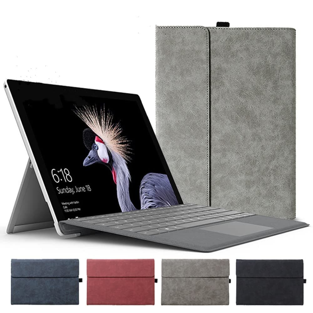 Protective Case for Microsoft Surface Pro 8 Tablet, Surface pro 8 13 inch Case Cover, Compatible with Type Cover Keyboard, Business Cover with Pen Holder Accessories, Gray