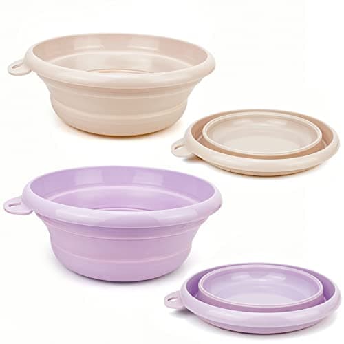 CARTINTS 2Pack Collapsible Wash Basin, Space Saving for Dishing, Fruit, Camping, Hiking and Home