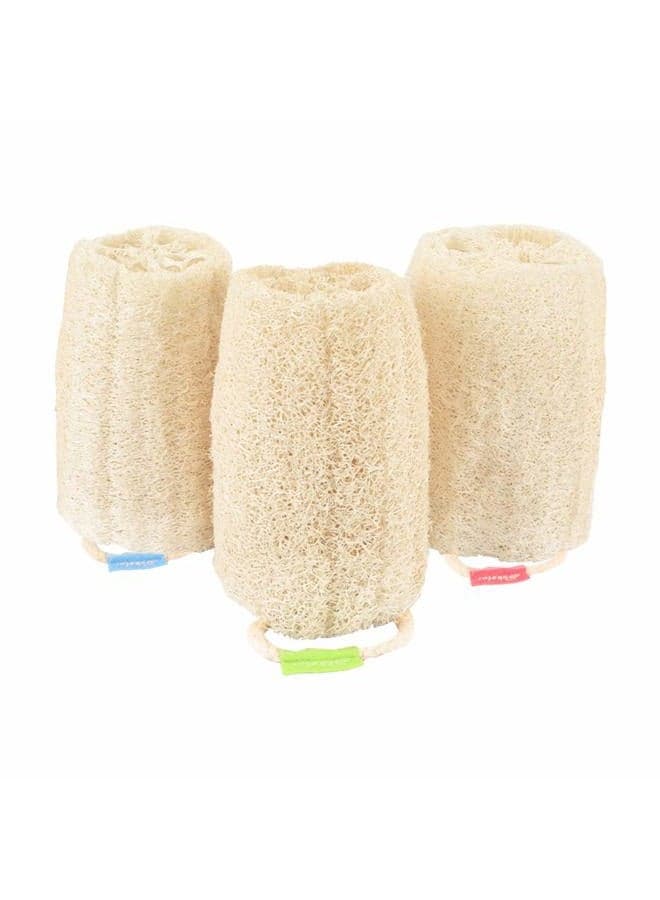 Natural Loofah Sponge - Exfoliating Body Scrubber for Shower Scrubbing, Organic Luffa Sponges, Egyptian Real Loofa, Bath Shower Puff for Bathing, Spa, Massaging Daily Skin Cleansing Care