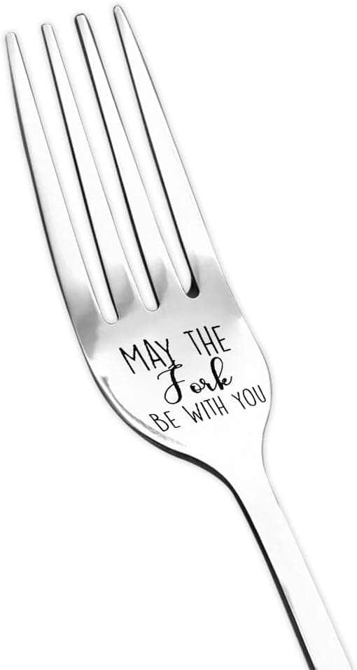 May The Fork Be With You Fork Funny Dinner Forks Couple Gifts for Boyfirnd Girlfriend Valentines Gift for Wife Husband Birthday Gifts for Mom Dad Son Daughter Anniversary Christmas Gifts for Women Men