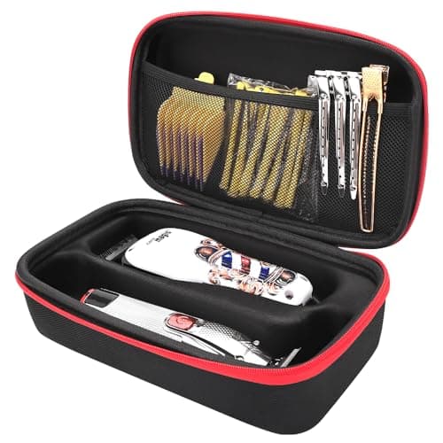 Barber Tool Bag,Case Compatible with Hair Clipper Barber, Clipper Bag for Barbers,Travel Storage Organizer for Comb Cutting Guide, Clipper Blade Oil, Cleaning Brush and Other Grooming Kit (Small)