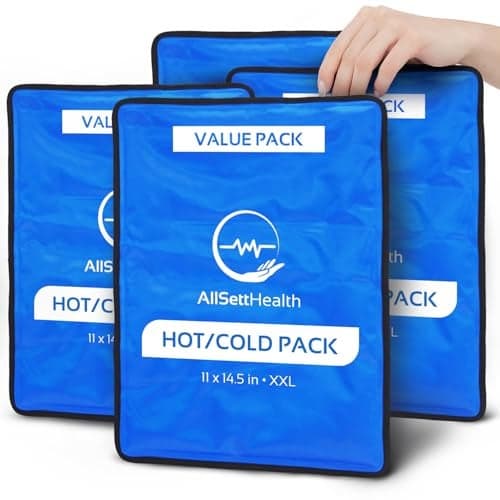 4 Pack XXL Reusable Hot and Cold Gel Ice Packs for Injuries Cold Compress Ice Pack Gel Ice Packs Cold Pack ice Pack Cold Packs for Injuries 11x145 in