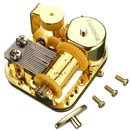 Pursuestar You are My Sunshine Wind Up Music Box Movement 18 Note Gold Yunsheng Clockwork Musical Mechanism for DIY Music Boxes Replacement