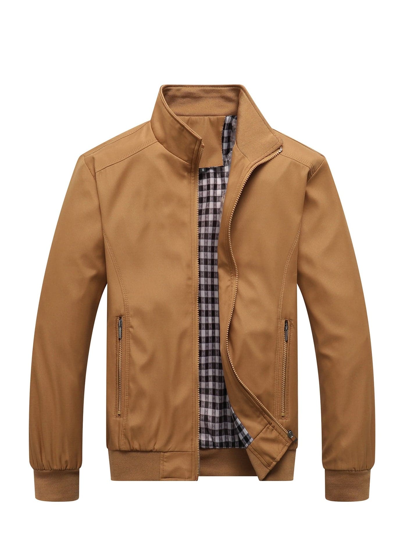 Spring Autumn Business Style Slim Jacket Brown