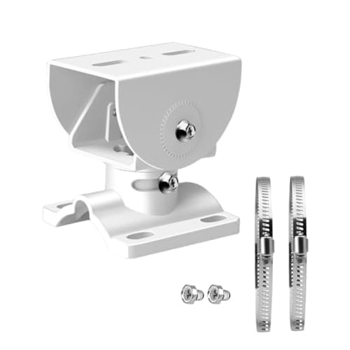 Coolotic Security Camera Corner Pole Mounting Bracket, Universal Wall Corner Mount Bracket Holder Stand for CCTV Camera PTZ Dome Vertical Pole Mounting Bracket (Camera Duckbill Mount with 2 Loops)
