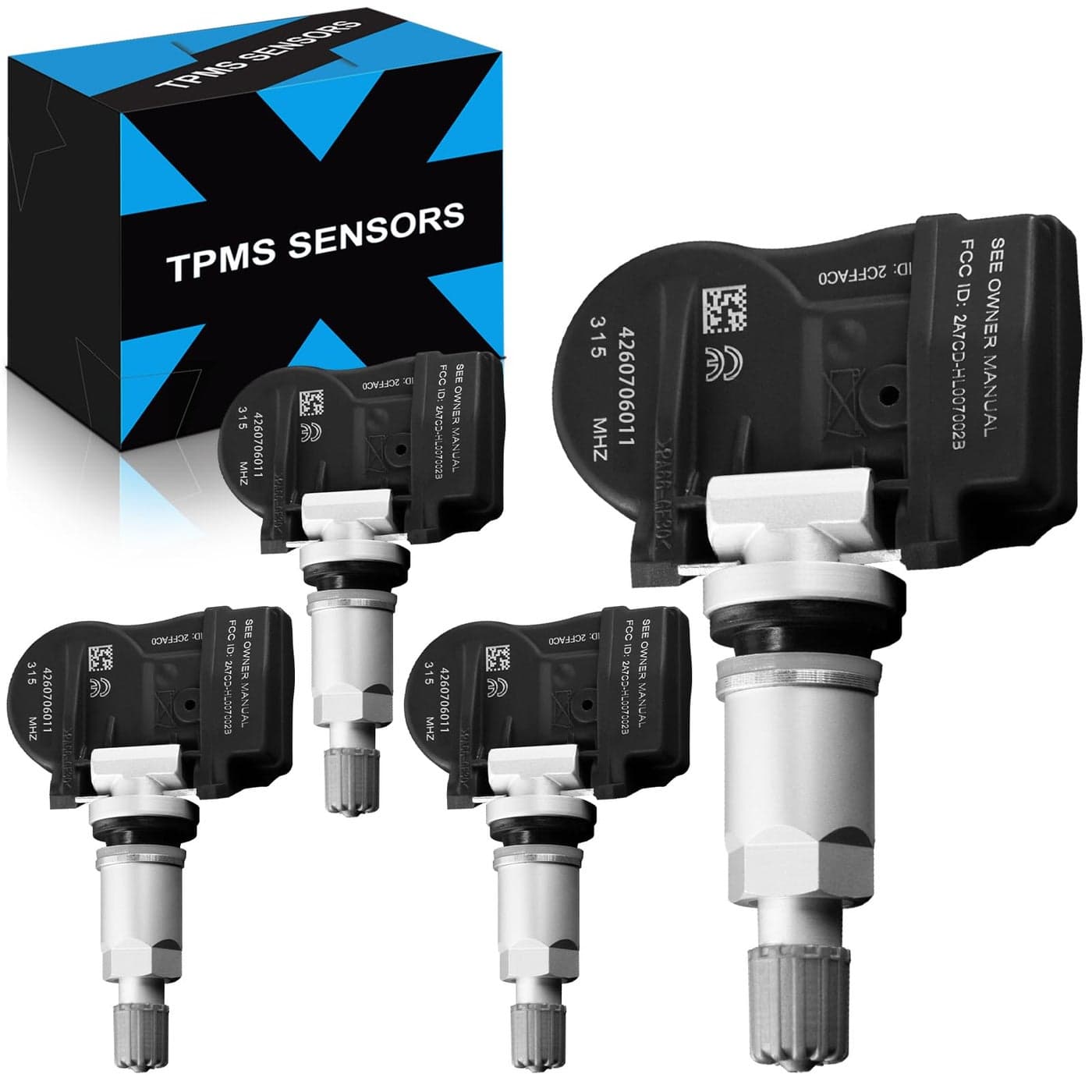 YZHIDIANF 4260706011 PreProgramed Tire Pressure Sensor Fit forToyota Camry Corolla forRAV4 Tacoma Prius Tundra 4Runner Venza forLexus IS250 LX570 RX400h ES350 GX460 forScion 315Mhz TPMS 4