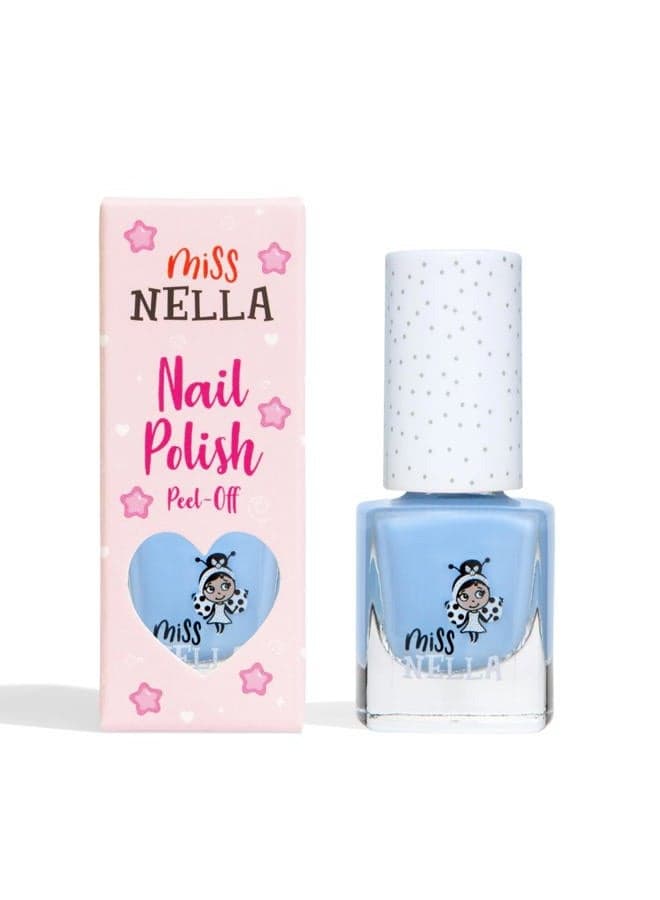 BLUE BELL– Safe Special light blue Glitter Nail Polish for Kids, Non-Toxic & Odor Free Formula for Children and Toddlers, Natural Water Based for Easy Peel Off
