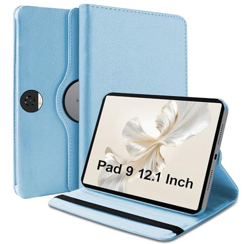 TGK Rotating Cover for Honor Pad 9 12.1 Inch Tablet Leather Flip Case (Sky Blue)