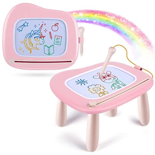 Smasiagon Magnetic Drawing Board for Kids Toddler Toys for 12 Year Old Girl Portable Doodle Board Pad Learning and Educational Toys for Ages 1 2 3 Year Old Baby Girl Birthday GiftPink