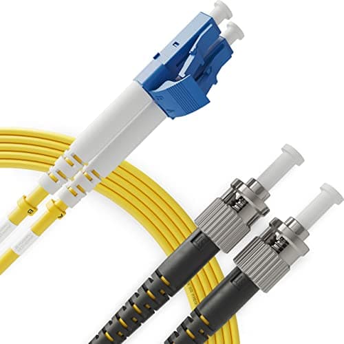 BEYONDTECH 3m (9.84ft) LC to ST Fiber Patch Cable – UPC Single-Mode Duplex Fiber Optic Cable – 9/125µm core, Compatible with OS1 & OS2 – LSZH PUREOptics Series