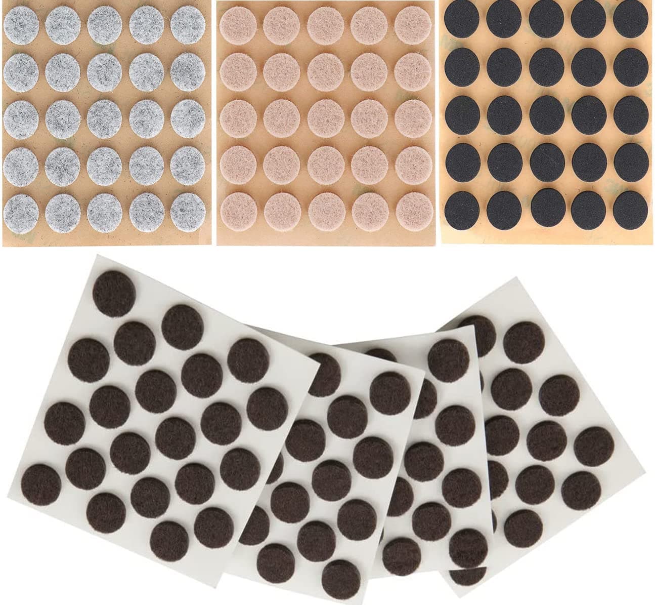 DIY Crafts 50 Pcs, Black, Furniture Felt Pads Diameter Round Self Adhesive Protects Kitchen Cabinets, Drawers, Desks and Furniture Against Bumps and Scratches 25mm(50 Pcs, Black)