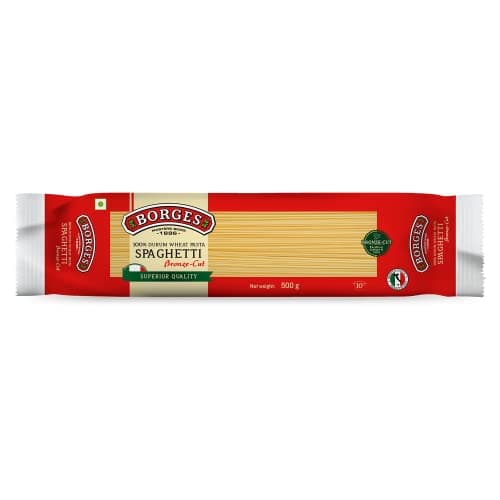 Borges Spaghetti Source of Protein, Cholestrol Free, Cooked in 10 Minutes, 100% Durum Wheat Pasta - 500 grams
