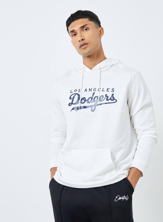 Take Two Men White Los Angeles Dodgers Print Hoodie