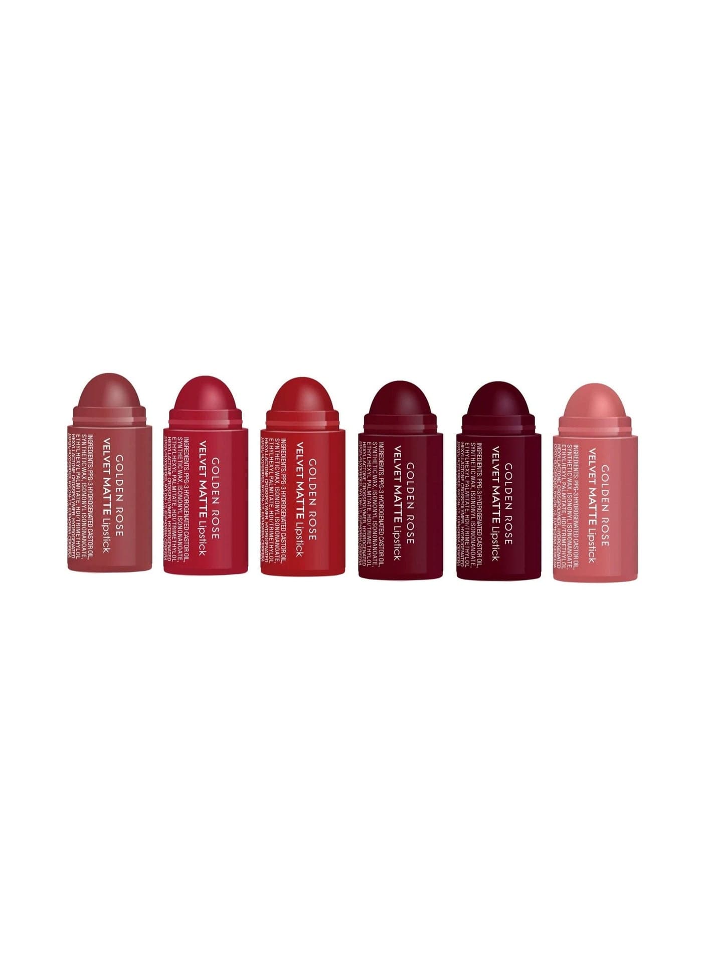 Golden Rose Long Wearing Velvet Matte Lipstick Minis 6 Piece Mix 2
