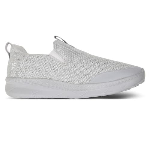 YOHO Men's Walking Shoes with Memory Foam, Lightweight & Cushioned Slip on Sneakers Without Lace for Man|Comfortable & Stylish for Casual Wear Daily Use Walking & Gym SOS104 | Dove Grey - UK 10