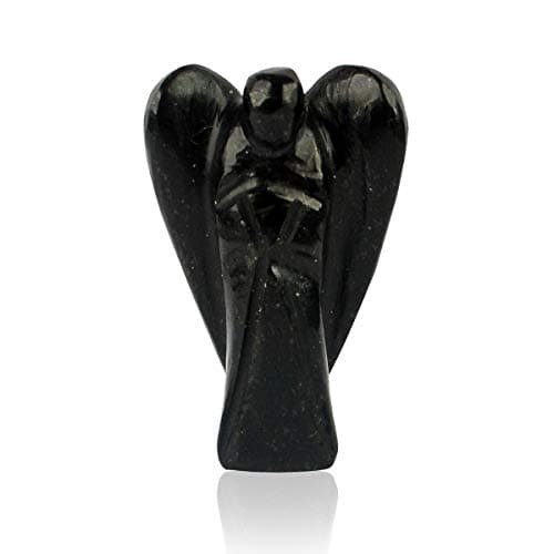 Reiki Crystal Products Crystal Stone Angel Black Tourmaline Angel Size 2.4 cm (1 inch). Charged by Reiki Grand Master & Vastu Expert