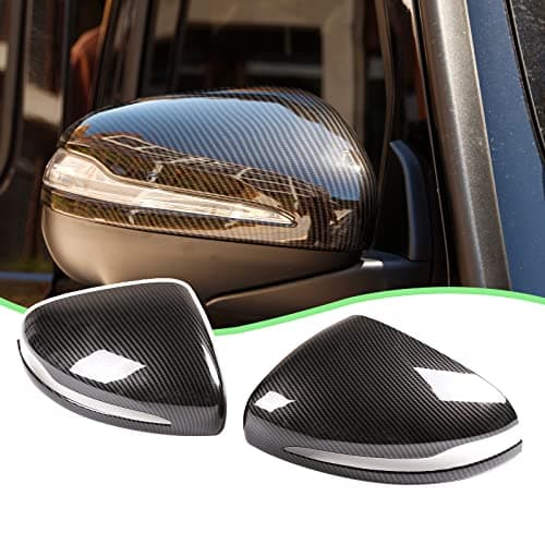 PIUGILH ABS Carbon Fiber Pattern Rearview Mirror Cover Side Mirror Protector Exterior Decoration for Mercedes Benz G Wagon W464 G Class W463 G500 G550 G63 G65 2019 2020
