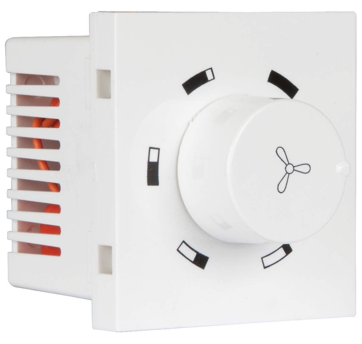 Havells Crabtree Athena 5 Step Fan Regulator - 2 Module (White, Pack of 1)