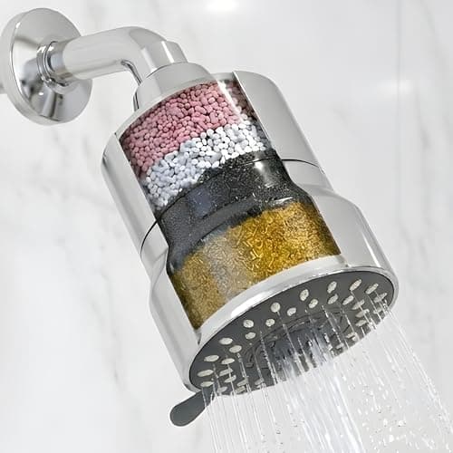 Purifit Shower Filter for Hard Water with Shower Head | Water Softener for Bathroom | Reduces Hair Fall, Dry Skin & Chlorine | 3 Spray Modes | Multi-Flow Shower Filter