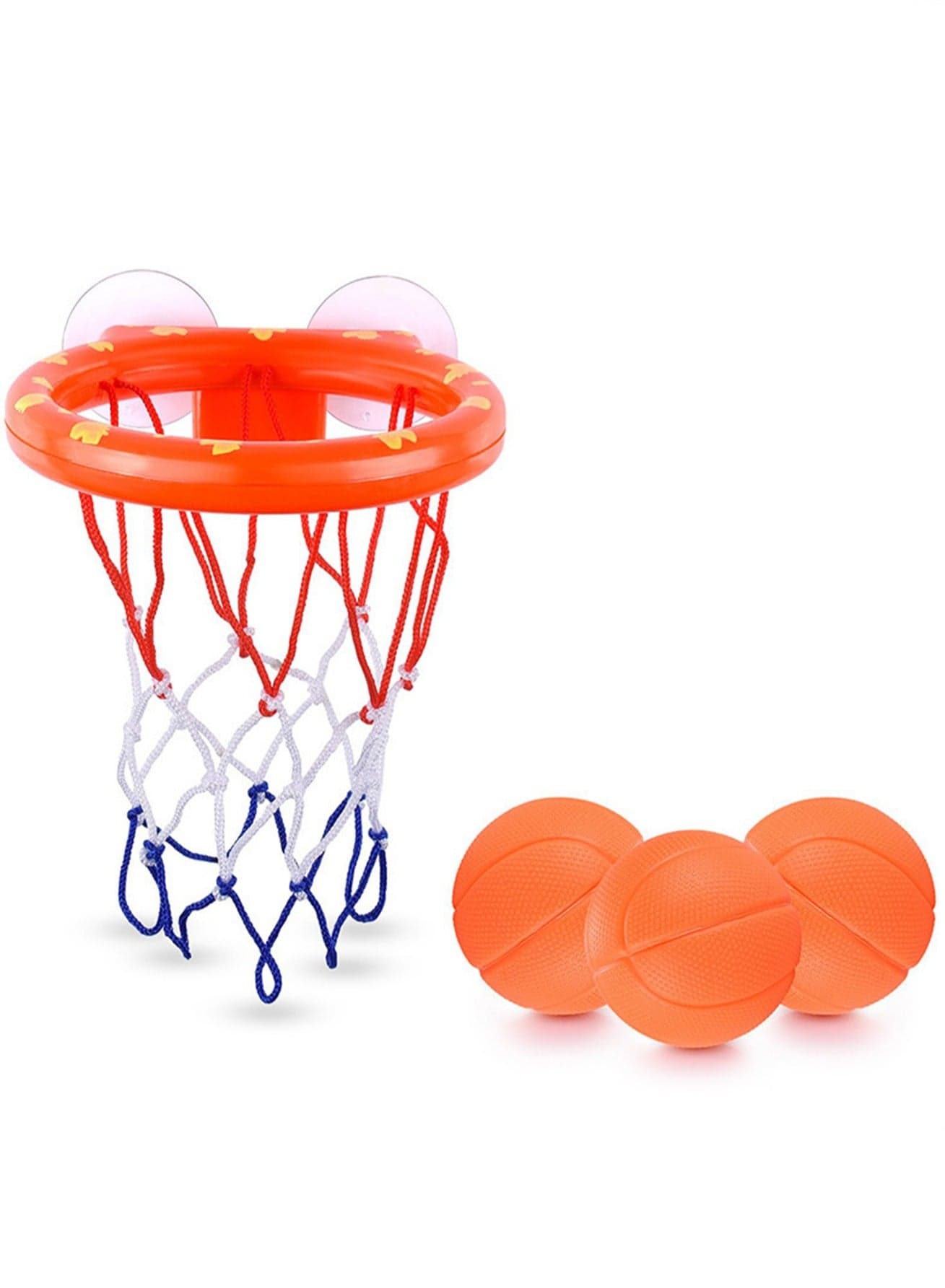 Water Basketball, BChildren's Basketball Stand, Bathroom Toys, Baby Suction Cup Indoor Baby Water Toys, Suction Cup Basketball Hoop And 3 Non-hole Ball Sets