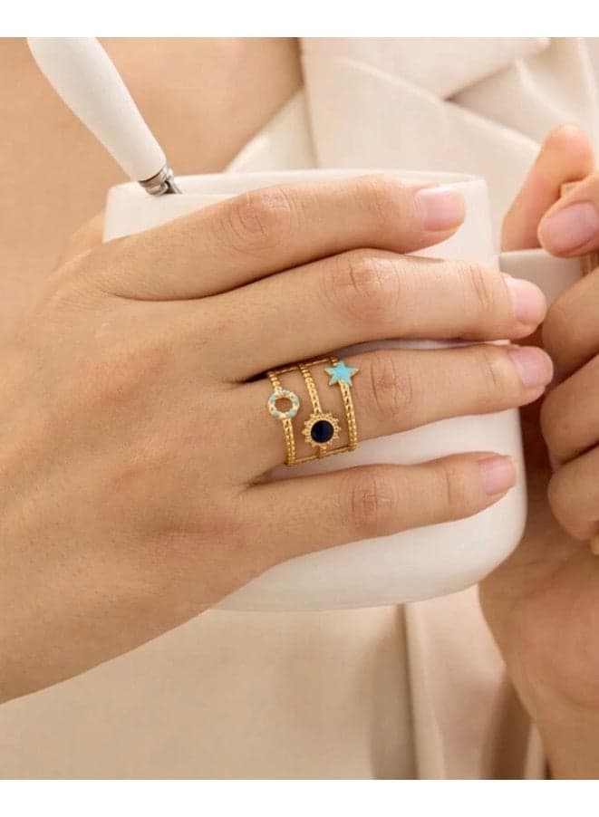 18k Gold Plated Stainless Steel Ring For Women
