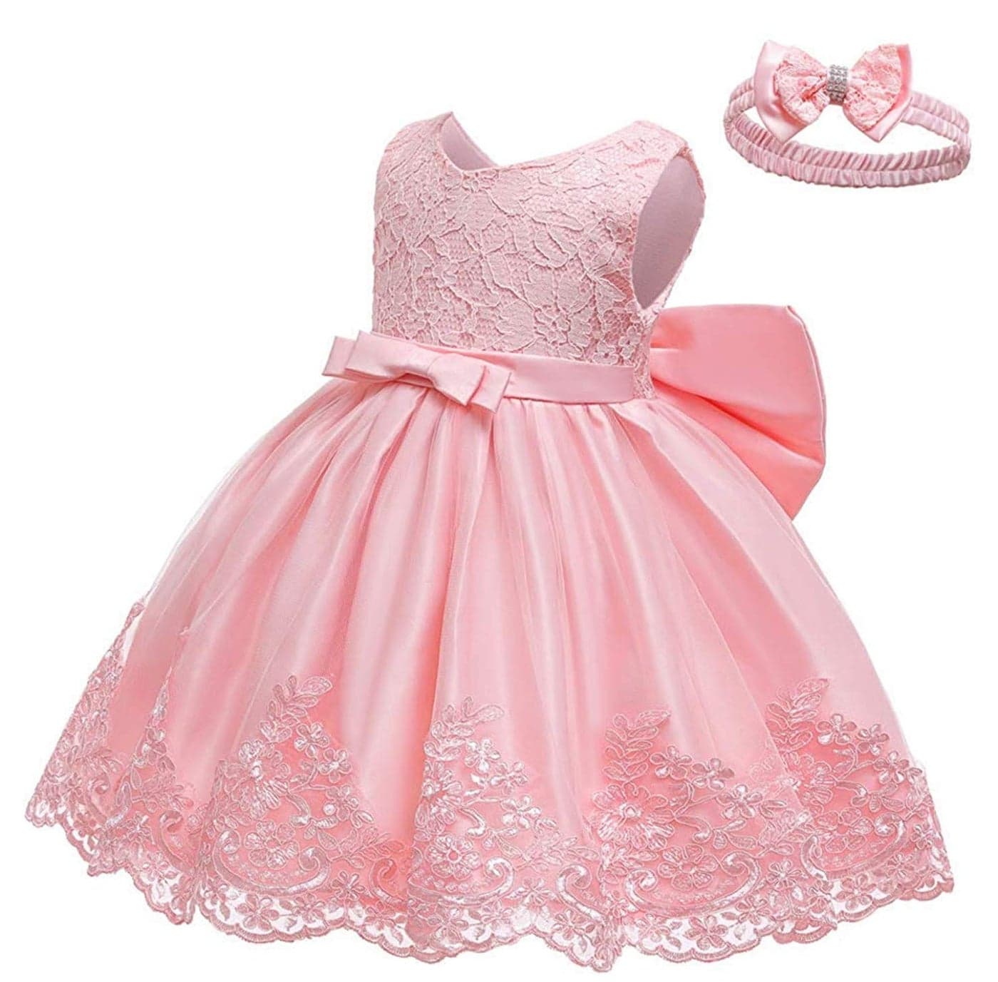 NSSMWTTC Princess Girls Ball Gown Dress Child Birthday Party Christmas New Year Dresses Toddler Christmas (Pink02,90)