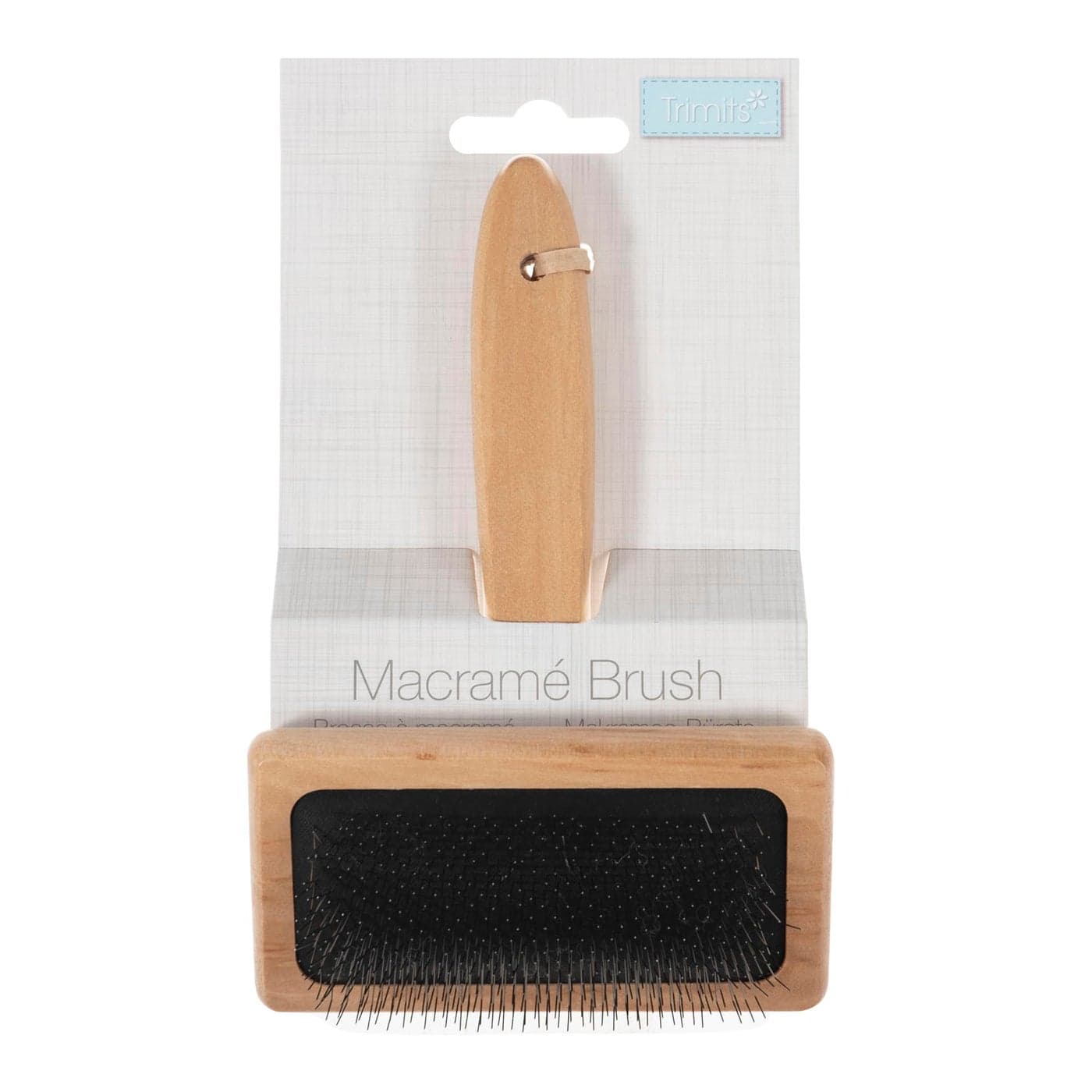 Trimits Macrame Brush Weaving Comb Slicker Brush for Tassels Carpet Tapestry Rope Knots Fringe Braids Knitting Rugs