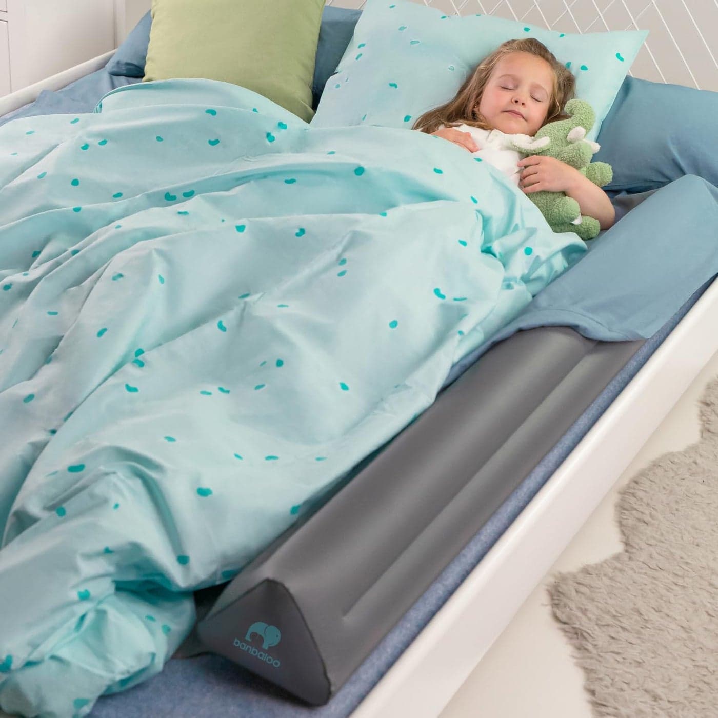 BANBALOO Inflatable Bed Bumper for Children Child Fall Protection Inflatable Travel Bed Rail for foldAway Single Double Queen Size King Size and Montessori beds