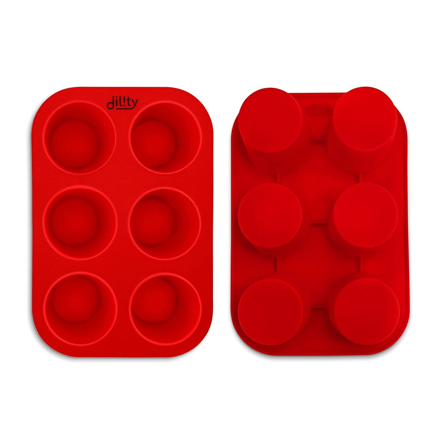 2 Pack Deep Large Muffin Tray 6 Cup Silicone Cupcake Moulds Cupcake Tray Muffin Cases Yorkshire Pudding Tray